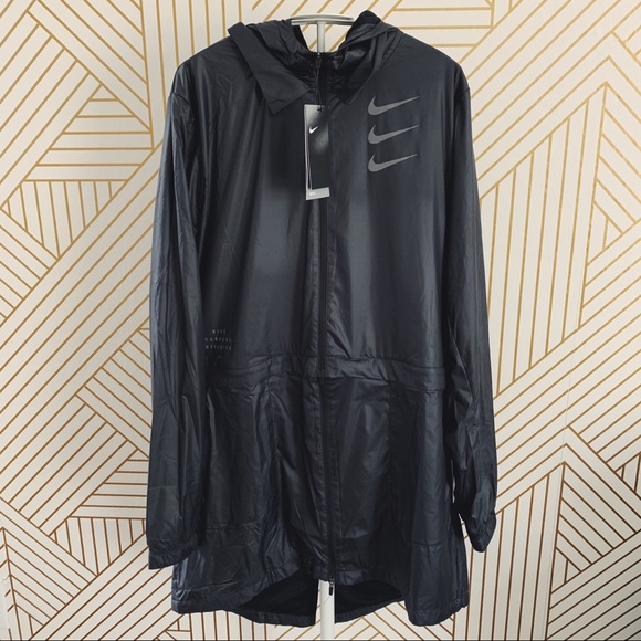 Nike Jackets & Blazers - Nike Black Triple Swoosh Woven Jacket